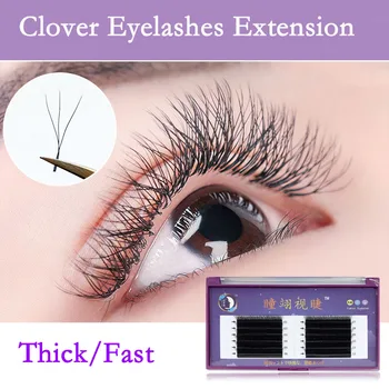 

Clover Shape Volume eyelash extension W Russian lashes with doing private label wimpern lash extension tools for makeup