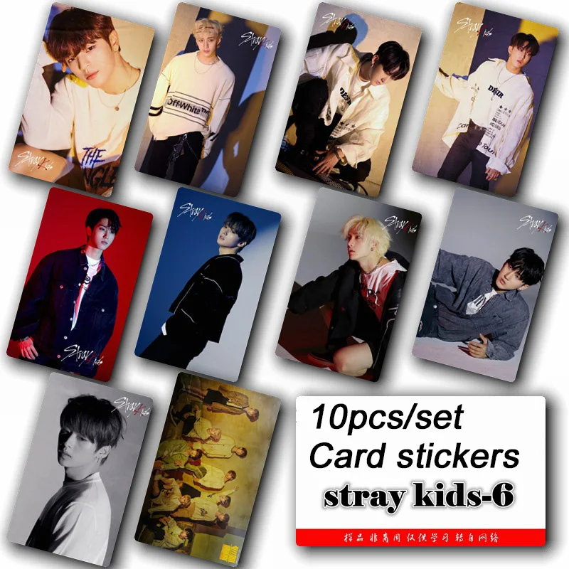 10 шт./компл. Stray kids KPOP фото карты наклейки альбом липкий adshesive kpop страй дети lomo карты фотостудии стикеры МОДА