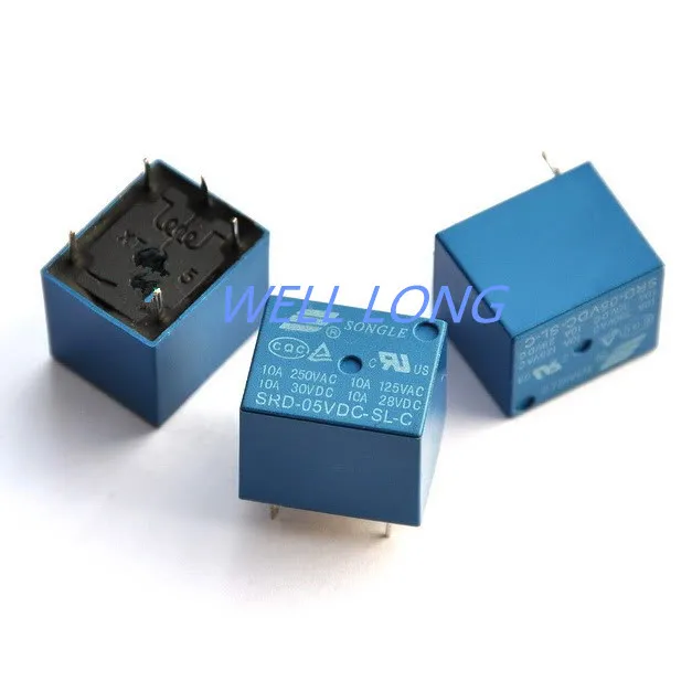 (100 шт./лот) 5V DC SPDT реле мощности катушки 250V AC/30V 10 А Φ.|Реле| |