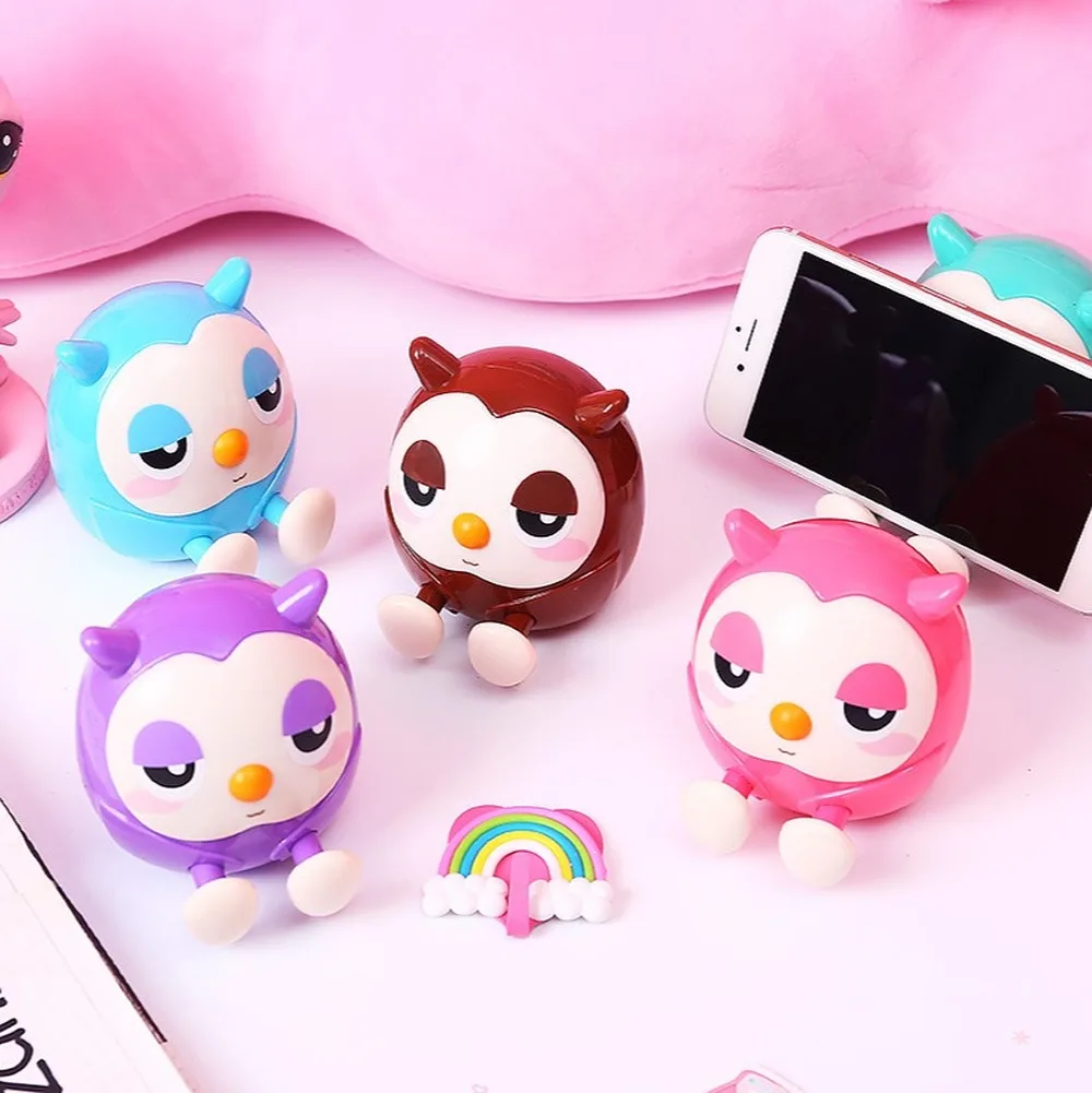 Mobile Phone Holder Bed Desk Bracket Cute Owl Stand Piggy Coin Bank Universal Money Box Storage Toy Gift | Мобильные телефоны и