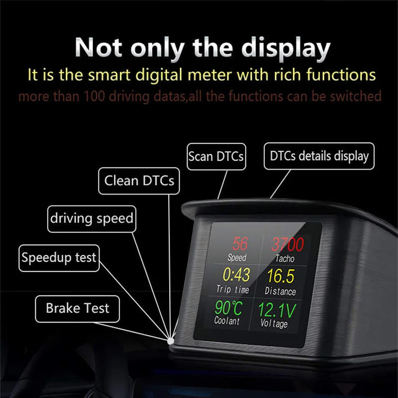 Цифровой Датчик OBD Head Up Hud Дисплей бортовой компьютер автомобиль скорость