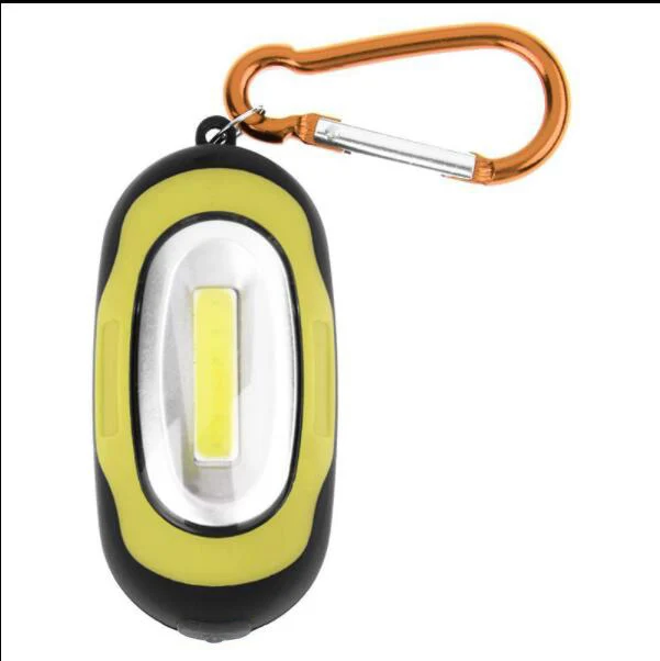 Hot Mini COB LED Flashlight Waterproof Portable Keychain Torch Light - Цвет: Yellow