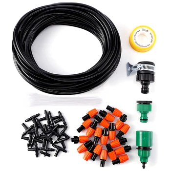 

15m DIY Micro Drip Irrigation System Plant Self Watering Garden Hose Kits Adjustable Automatic Micro Drip Irrigation
