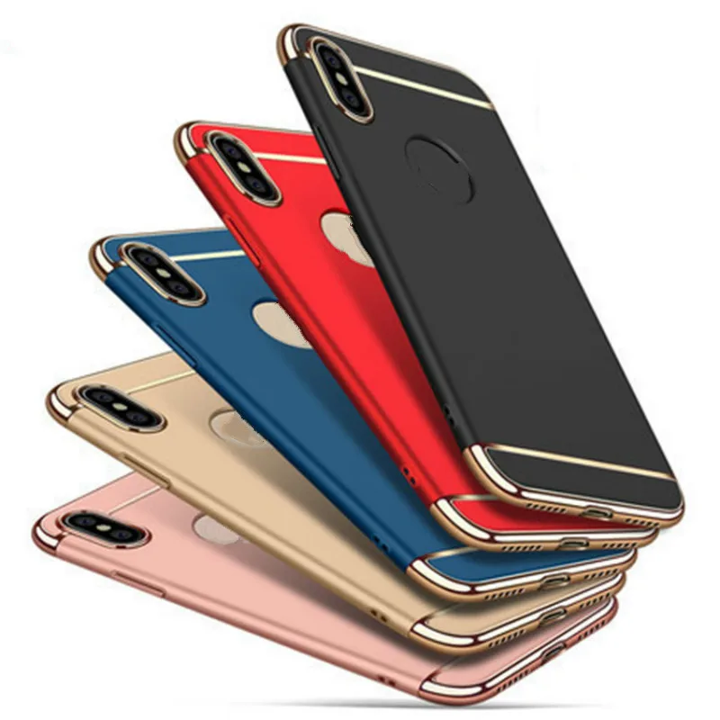 Plated Matte Protective Phone Case for Iphone XR 8 7 6 Plus 5 X XS MAX Red Rose Gold PC Anti-fall Ultra-thin Cover Luxury |