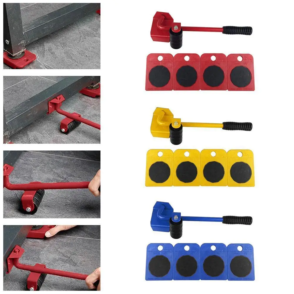

Furniture Transport Roller Set Removal Lifting Moving Blue Move Dropship Handling Tool House Heavy Accessories C5O5