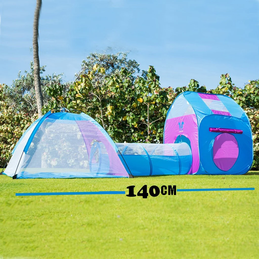 3 In 1 Kid Toddler Baby  Up Play Tent Tunnel Toy Playhouse Castle Games