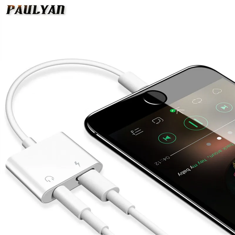 

Multifunction Lighting Charger Listening Adapter For iphone 7 8 Plus Charging Adapter 3.5mm Jack AUX Splitter For iphone XS MAX