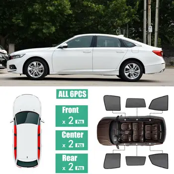 

For Honda Crosstour 6Pcs Windows Sunshade UV Ray Protector Mesh Block Privacy Visor