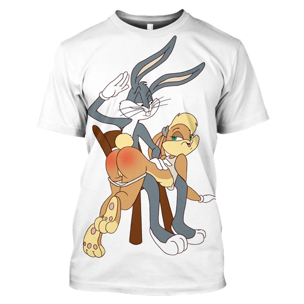 2021 футболка с мультяшным Кроликом подходит для мужчин lola bunny аниме одежда Топ ropa
