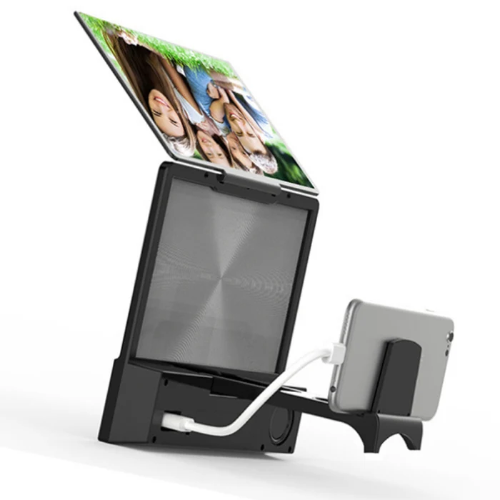 Новейший 8-дюймовый экранный увеличитель 3D усилитель фильмов для смартфонов с Bluetooth динамиком для всех смартфонов