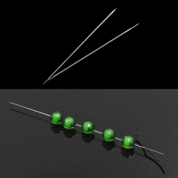 

10 Pcs Big Eye Curved Beading Threading Needle DIY Bracelet Jewelry String 4.5cm 634D