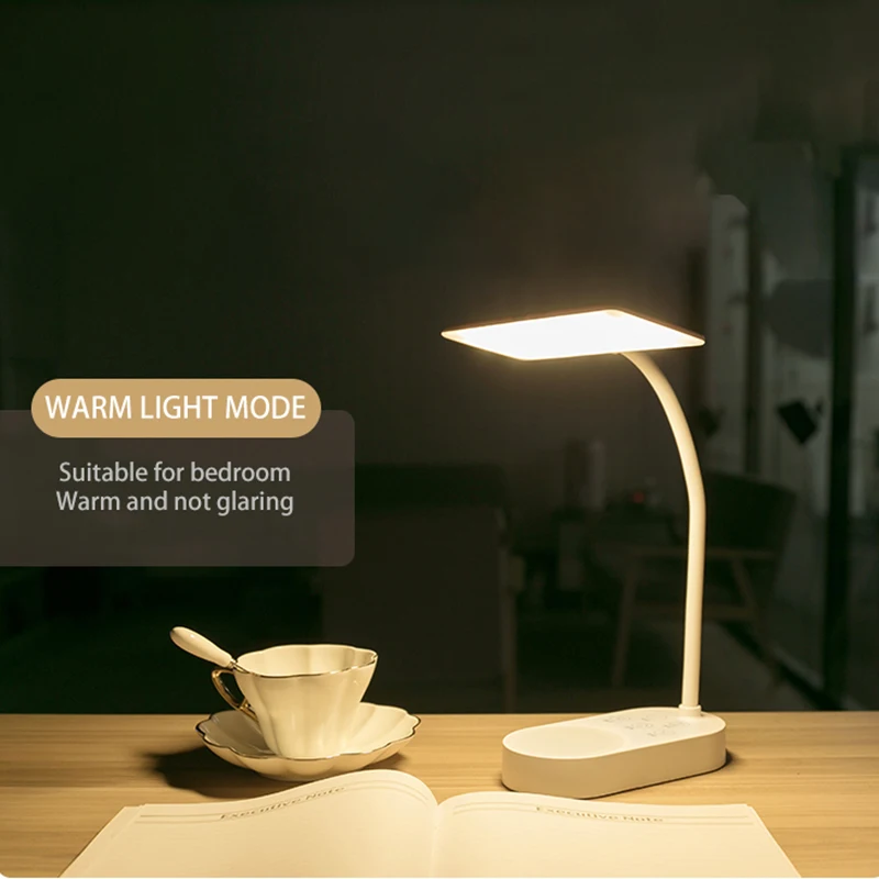 Top-Innovative Dual Lamp Design Usb Charging 5 Stops Cold/Warm Light Table Lamp Desk Table Light Led Desk Lamps Flexo Flexible L