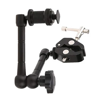

7 Inch Black Friction Articulating Safty Anti-slip Stable Camera Accessory Universal Multifunction Magic Arm Set Metal Crab Clip