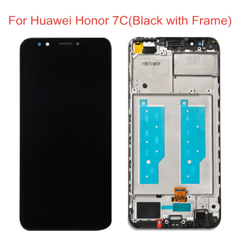 ЖК-экран для huawei Honor 7C ЖК-дисплей+ сенсорный экран с заменой рамки для huawei Honor 7C Pro 5,99 дюймов ЖК-дисплей - Цвет: Black With Frame