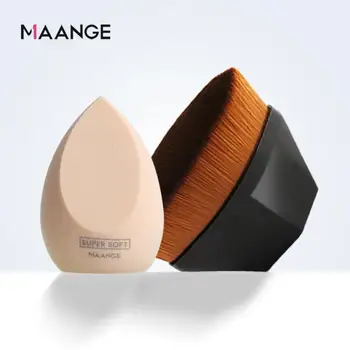 

MAANGE six corners powder brush hexagon single diamond cosmetic brush No Trace Foundation Brush with Cosmetic Puff cosmetics