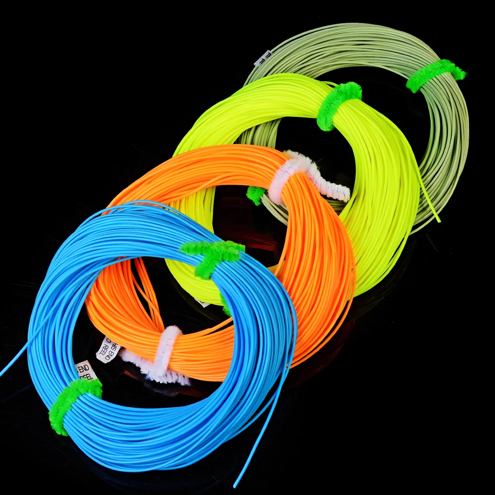 SF Ligne de pêche à la mouche flottante - Vert mousse - 5 wt - 30 m - Boucle soudée à l'avant