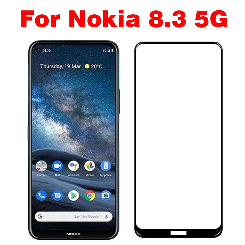 3D закаленное стекло для Nokia 8 3 5G Высококачественная 9H пленка Взрывозащищенная