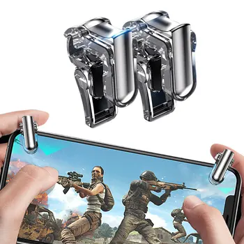 

2PCS Joystick PUBG Moible Controller Gamepad Free Fire L1 R1 Triggers Attachments Gamepad For IPhone Android Phone