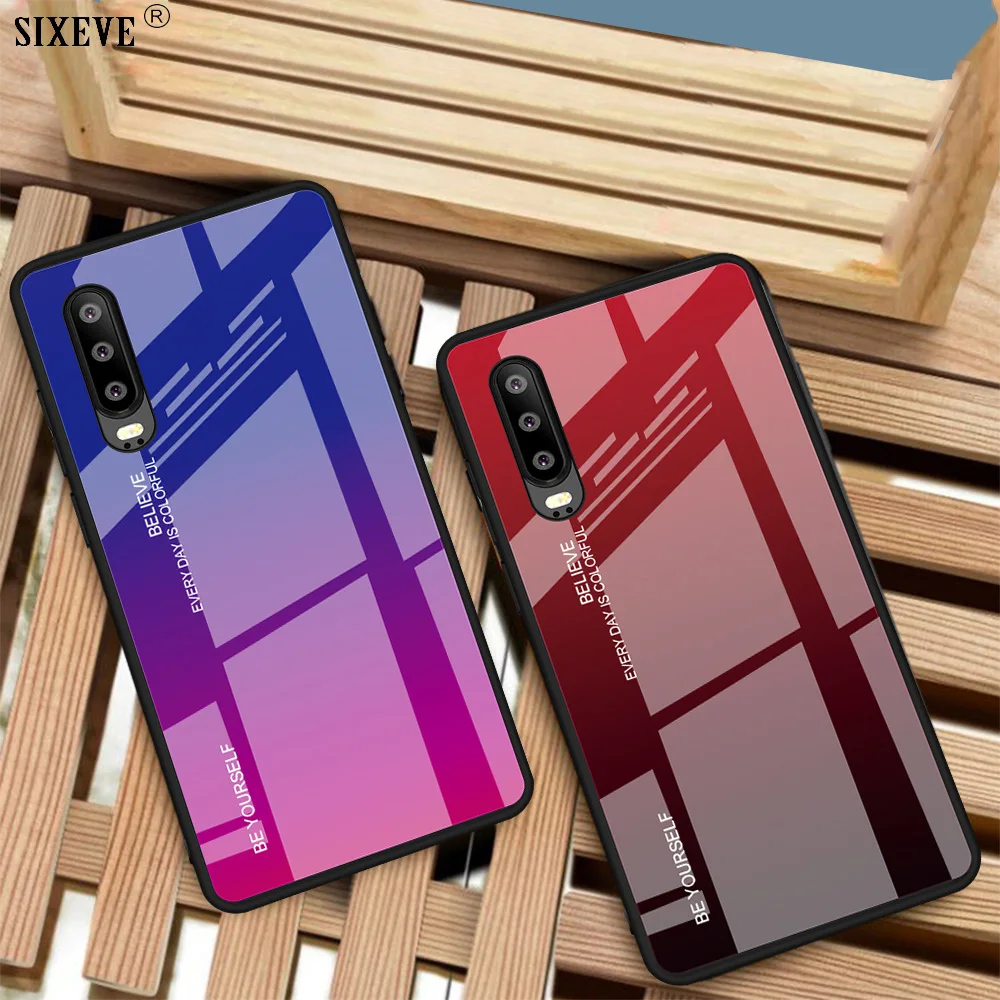 Роскошный чехол из закаленного стекла для Huawei P20 P30 P40 Lite Pro Mate 10 20 30 Honor 20i Nova 5t 7i