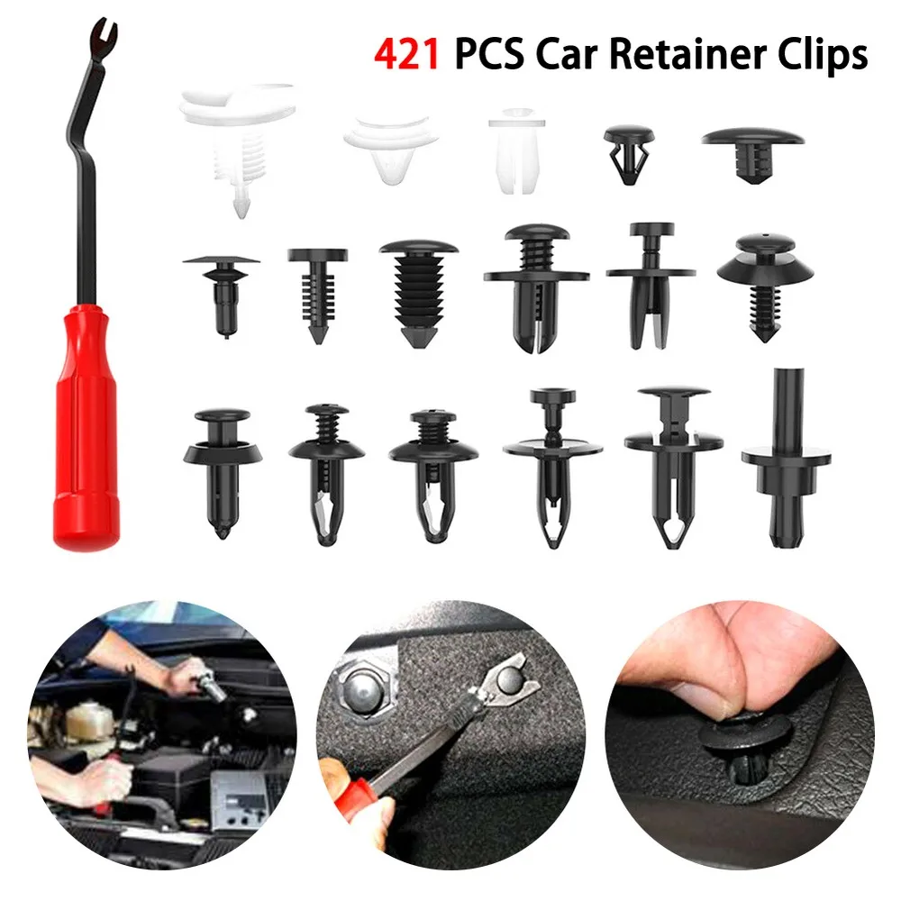 350X Car Body Panel Door Push Retainer Pin Rivet Fasteners Trim Clip Assortments