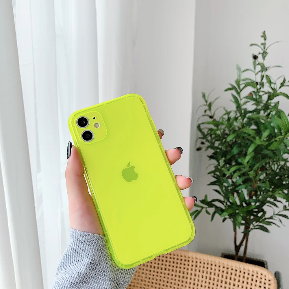 Colorful Transparent Shockproof Frame Phone Case for IPhone 11 Pro X XS XR Max 10 8 7 6 12 Plus Soft TPU Protection Back Cover