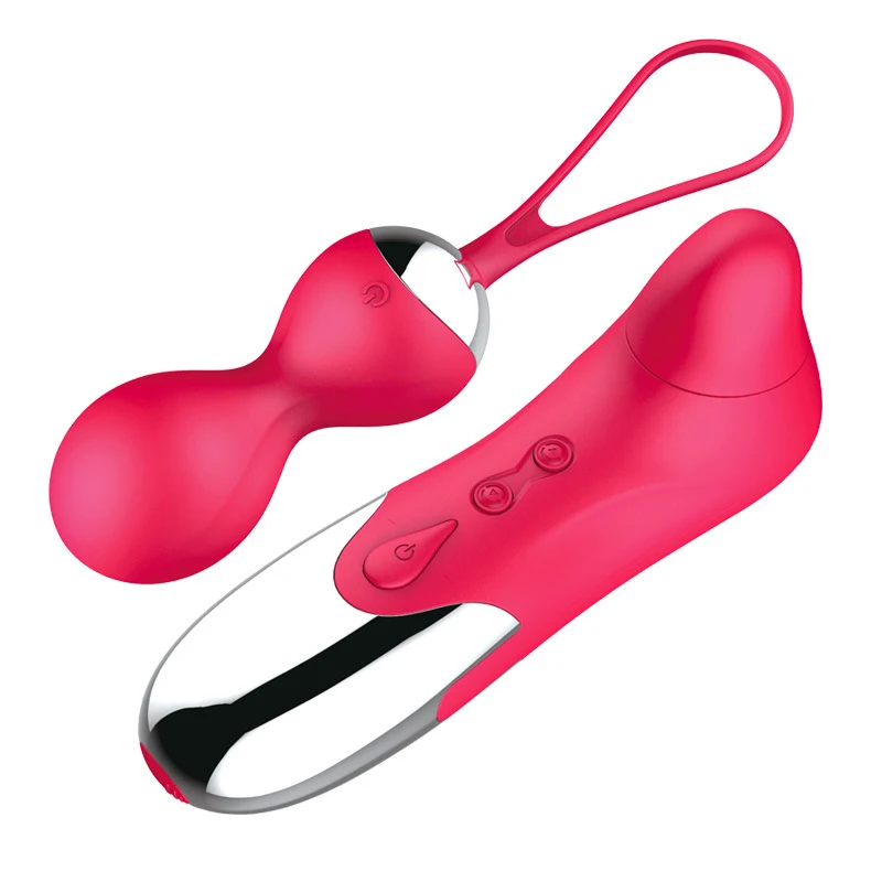 Silicone Wireless Remote Vibrator Egg Smart Ball Shrink Yin Vaginal Tighten Exercise Dual vibration Egg Sex Toys For Woman A3