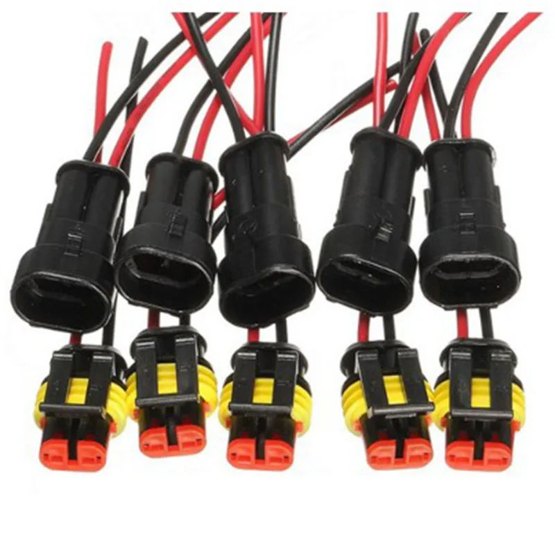 10PCS 2 Pin Way Car Sealed Waterproof Electrical Wire Connector Plug wire connectors,electrical connectors plug