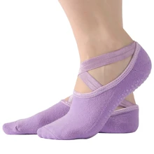 3 пары носков для занятий фитнесом, йогой, тренировками, женские носки с полным носком, женские носки для балета, Нескользящие махровые носки для занятий йогой