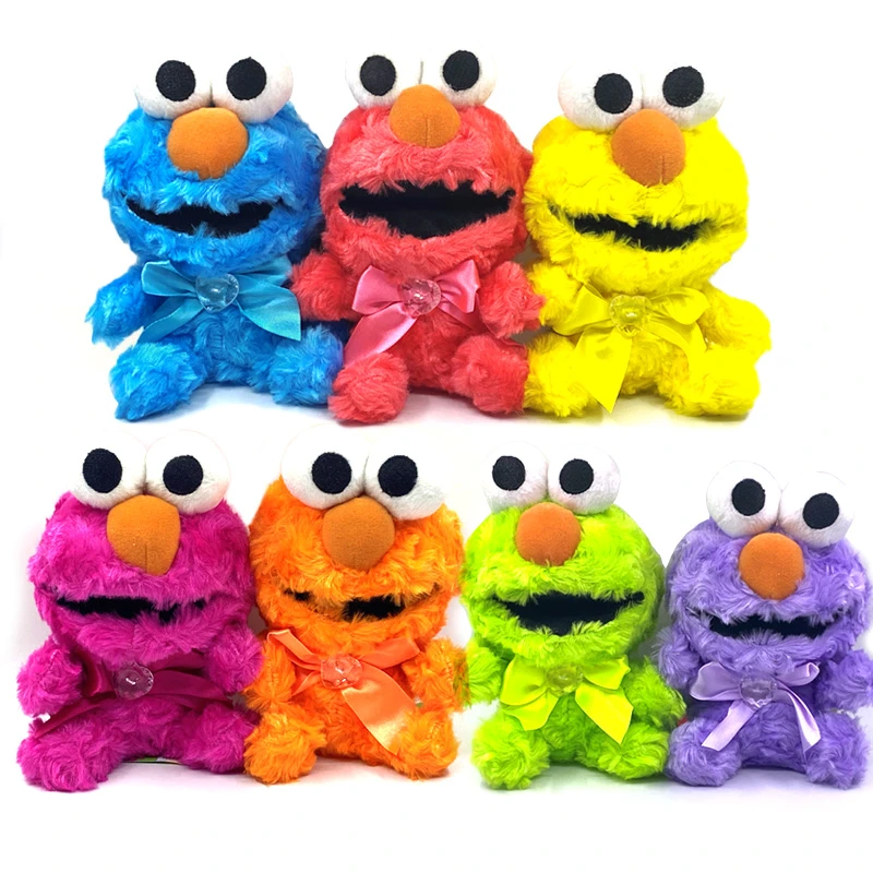 7色16センチメートルセサミストリート青赤緑橙紫エルモぬいぐるみ人形家具記事ギフトギフト用 Movies Tv Aliexpress