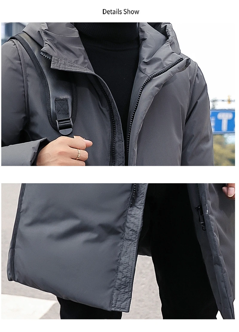 TFETTERS Brand Clothing New Down Feather Long Coats Winter Warm White Duck Down Jacket Men Coats Mens Down Jacket Is Long