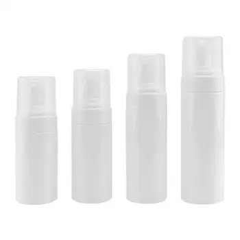 

4pcs Refillable Bottles Reusable Foam Portable Plastic Bottle Dispenser Containers for Shampoo Cleanser Shower Gel