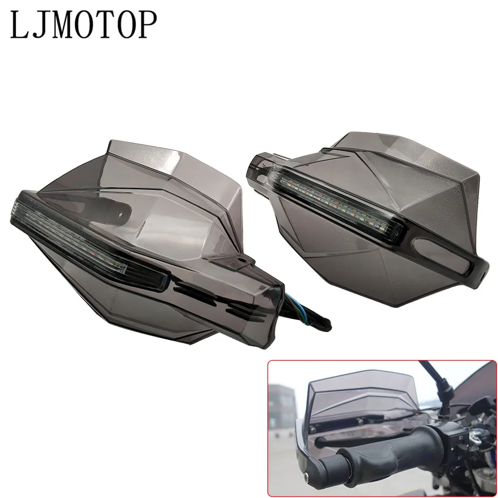 

Motorcycle Hand Guard Handle Protector HandGuards LED Signal Light For YAMAHA YZF R1 R6 2005 2006 2007 2008 2009 r3 fz1 mt 09 07