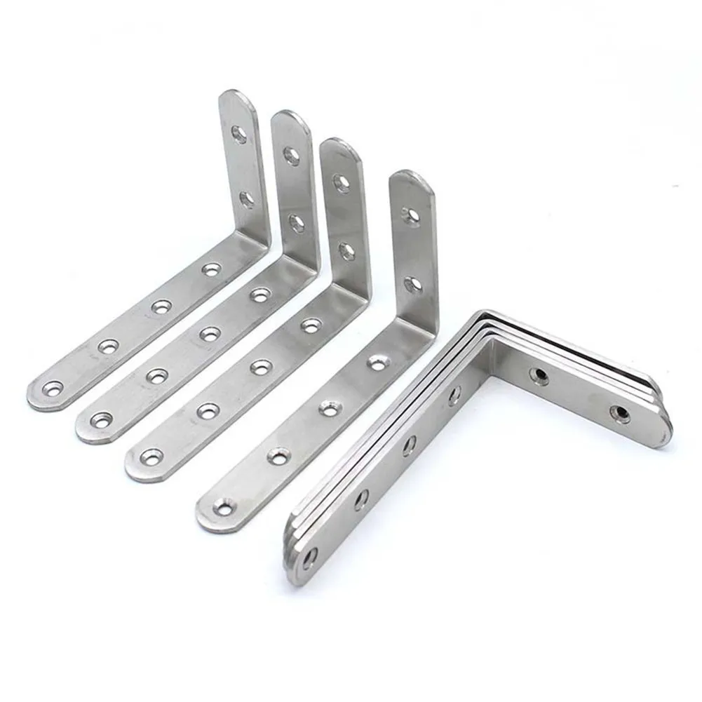 

4/8 Pcs L Bracket Stainless Steel Solid Shelf Support Corner Brace Joint Right Angle Bracket SEP99