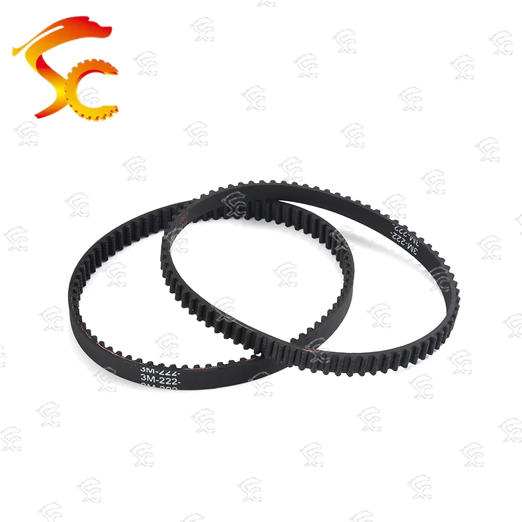 

2PCS/LOT HTD3M Belt 3M 222 length 222mm Teeth 74 closed loop rubber Drive Belt width 6mm/9mm/10mm/12mm/15mm/20mm 222-3M