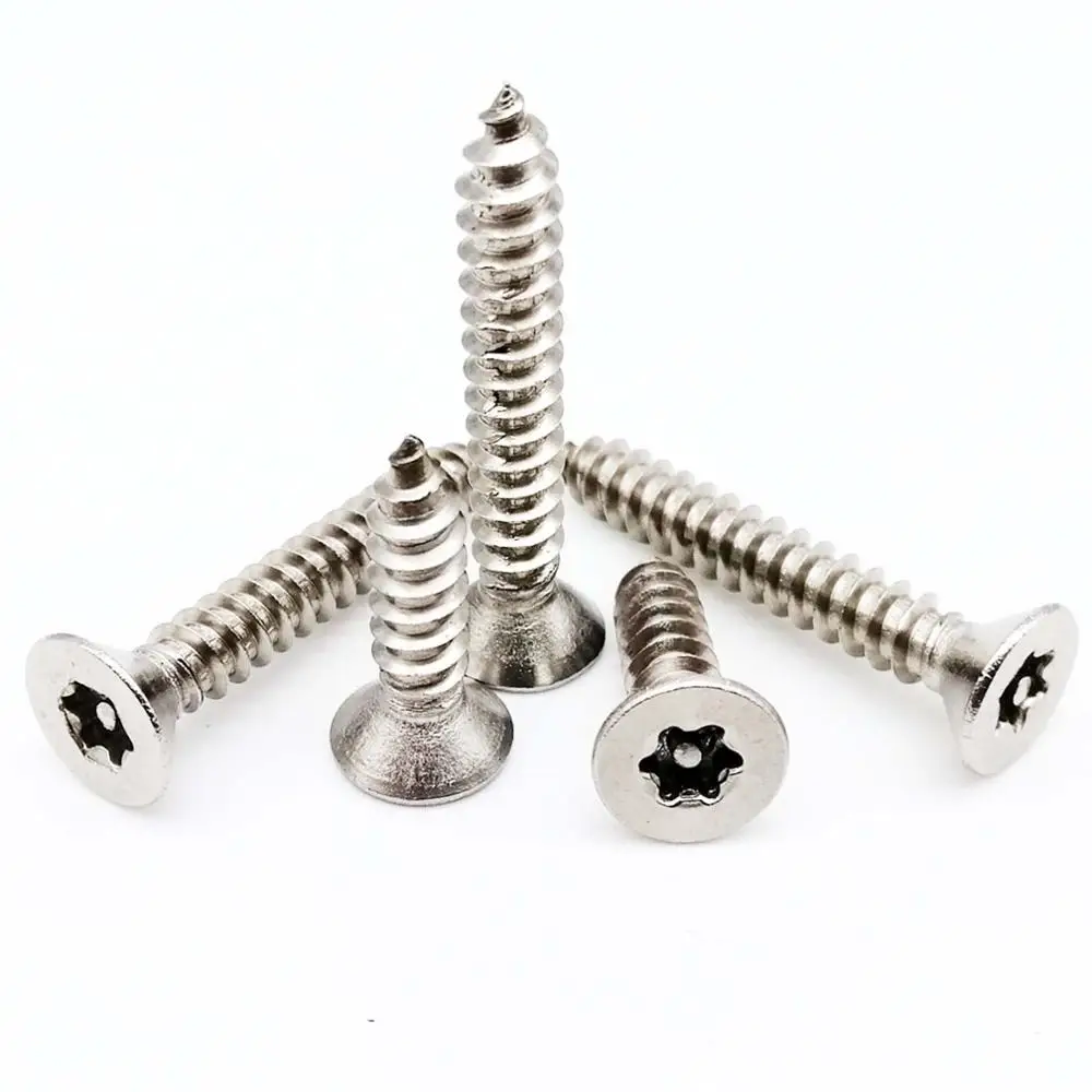10X M2.9 M3.5 M4 M5 304 A2 штифт из нержавеющей стали Шесть Лоб Torx плоская потайная головка