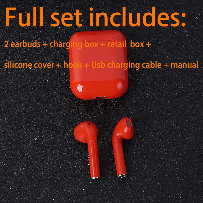 red-full set TWS Беспроводная Связь Bluetooth Наушники С Шумоподавлением Гарнитура Для Iphone Android Смартфон - Цвет: red-full set