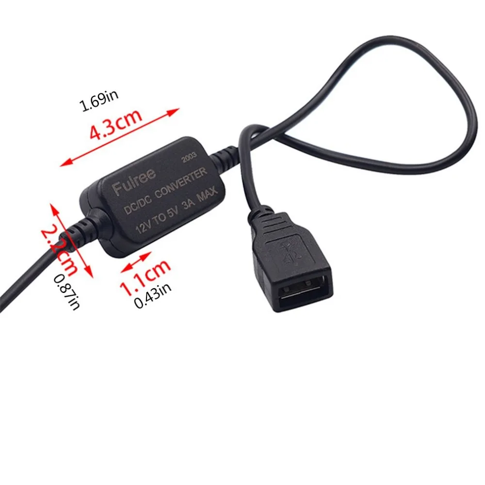USB зарядное устройство водонепроницаемый DC/DC преобразователь регулятор 12 В до 5 В 3A Автомобильный светодиодный индикатор питания дисплея CPT автомобильный понижающий регулятор мощности