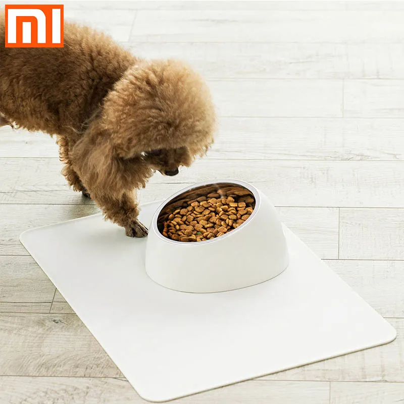 Xiaomi Mi домашний ПЭТ Наклонный таз с двойным вкладышем наклон дизайн Нескользящий Захват материал не вредит здоровью кошек и собак универсальная миска для кошки