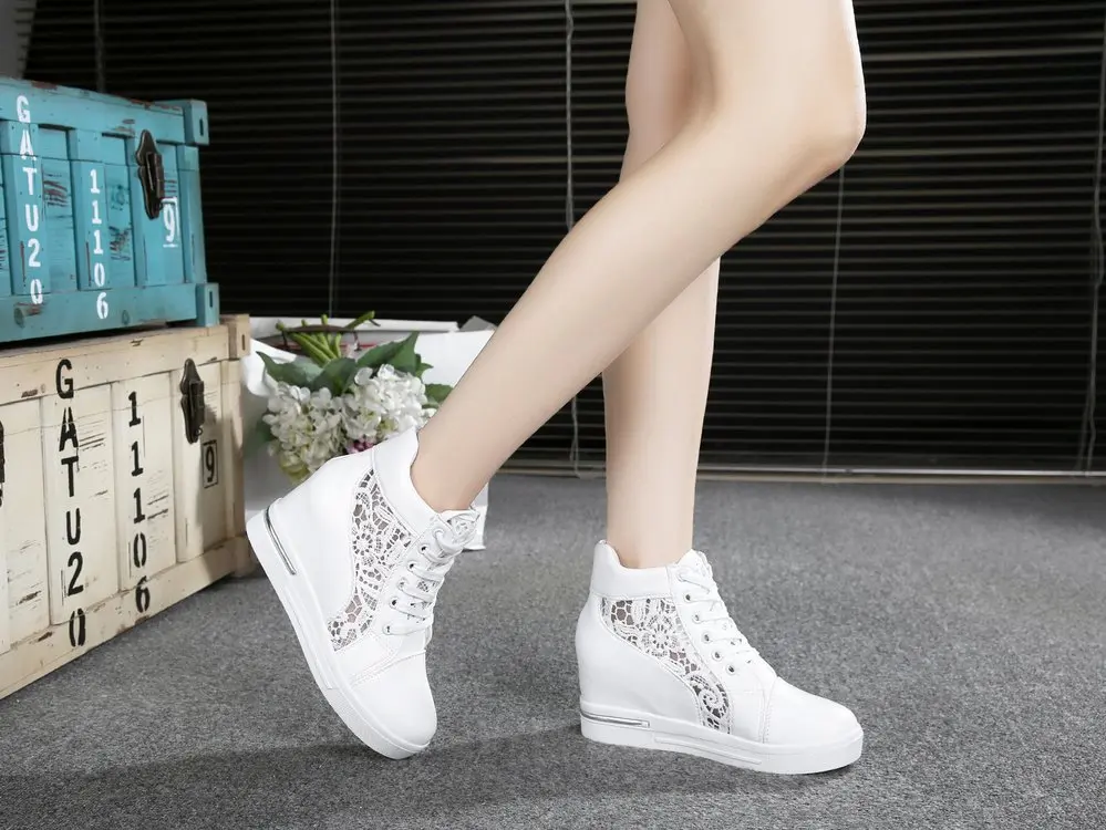 Women Wedge Platform Rubber Brogue 