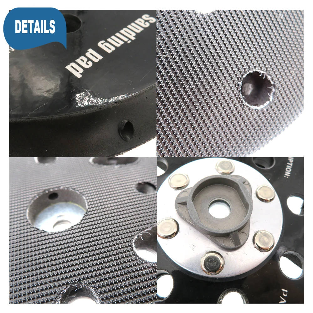6" 17 Holes Backing Plate Sanding Pad 5"16-24 Thread Hook Loop Dual Action Car Polishing Professional Pad car polishing pad car polish pad backing plate for polisher