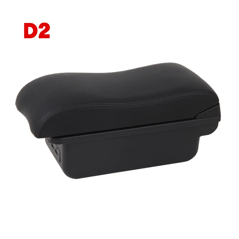 Автомобильный подлокотник, коробка для хранения сиденья с центральной консолью, чехол для подлокотника, чехол для поручней, аксессуары для поручней Renault DUSTER - Название цвета: D2-Black