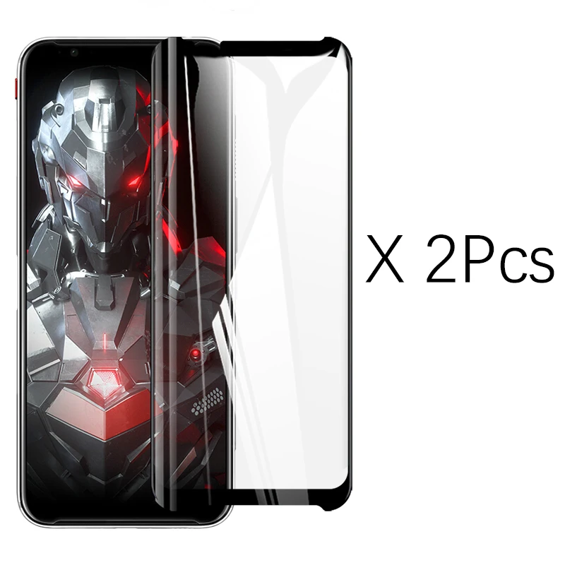 Black X2 Полярное 1/2 шт. для ZTE Nubia Red Magic 3 Защитная пленка защитное покрытие из закаленного стекла чехол для рамка RedMagic 3S защитная пленка - Цвет: Black X2