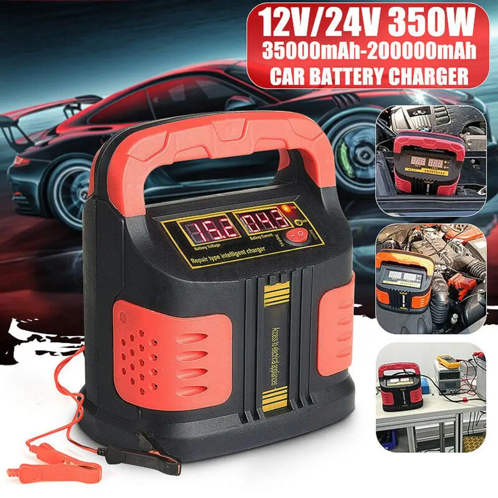 Chargeur de Batterie LCD à réglage Automatique pour Chargeur de véhicule Automobile 350W 14A 