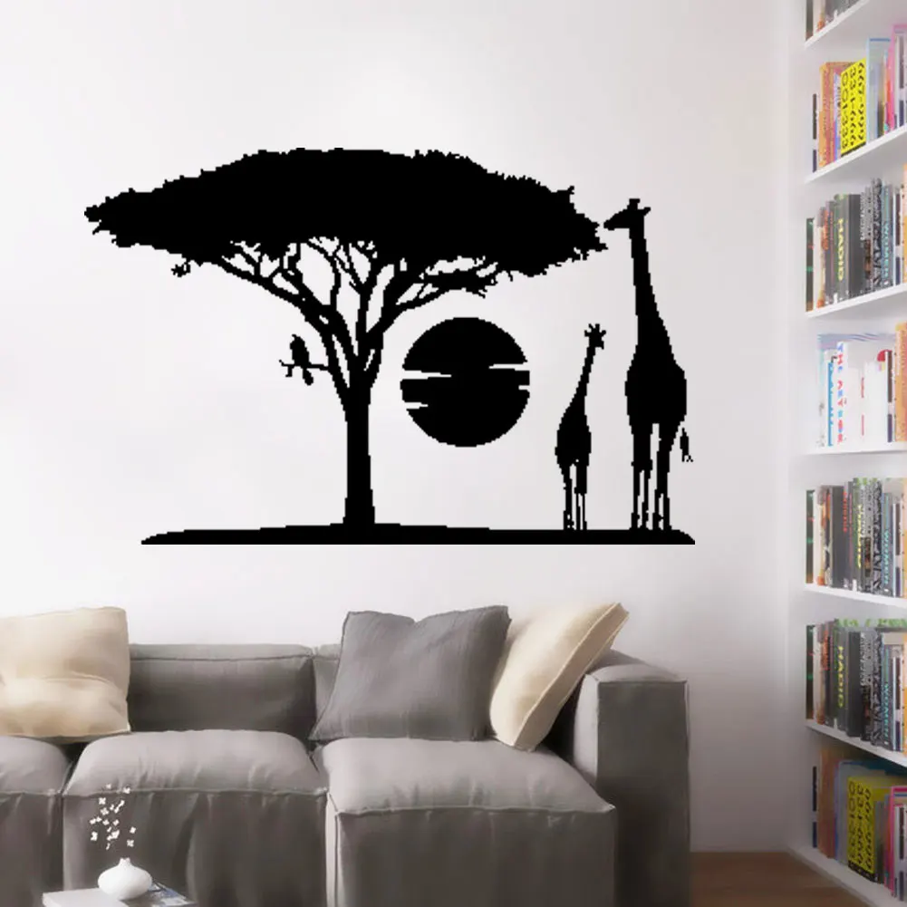 

Наклейка на стену с жирафом и бабочкой, модель DW20841