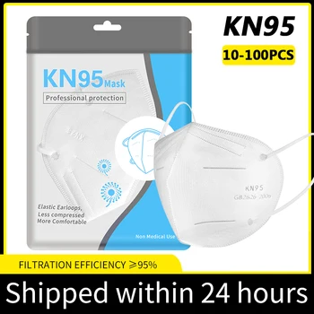 

5-layer Disposable Respirator KN95 Mask Dust And Particle Filter Suitable For Adults General FFP2 Respirator Protective Mask