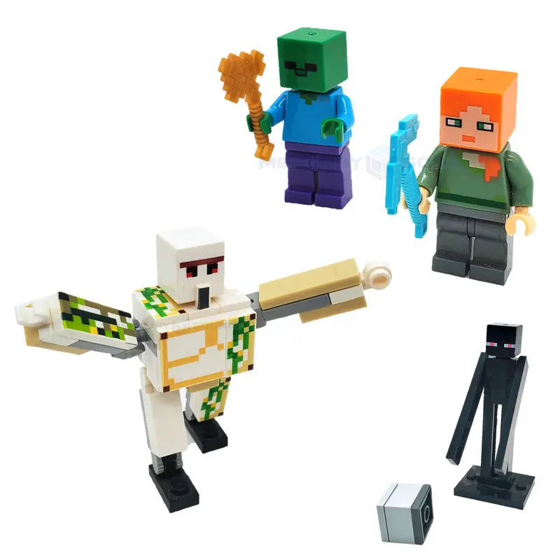 HOT Golden Armor Diamond Steves Building Blocks Action Figures Bicks Toys Set Gifts For Kids HOT Golden Armor Diamond Steves Building Blocks Action Figures Bicks Toys Set Gifts For Kids