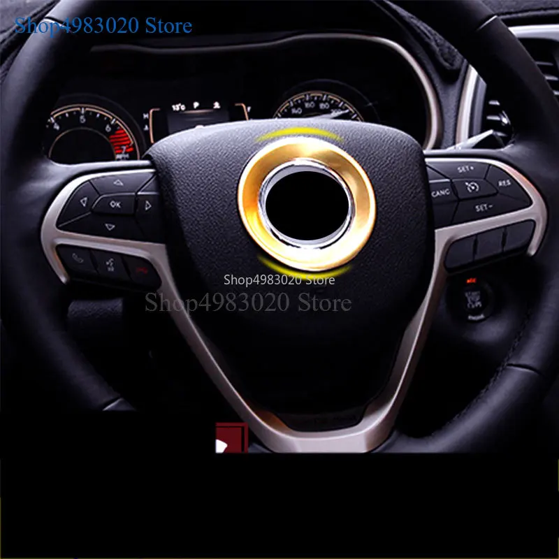 Авто покрытие Стайлинг для Jeep Grand Cherokee 2014 2015 2016 2017 ABS хром руль логотип торговая