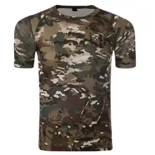 Мужская Уличная камуфляжная рубашка быстросохнущие дышащие колготки армейская тактическая футболка мужские компрессионные фитнес летние походные футболки