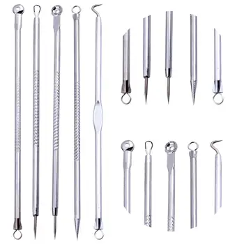 

5 Pcs Blackhead Pimple Blemish Comedone Acne Extractor Remover Tool Needles Set Beauty & Health