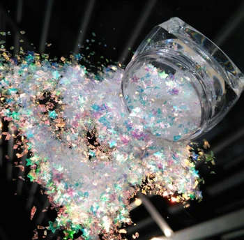 

1 Box Popular Galaxy irregular stars mixed flakes 0.2-3mm Best Effect for for Nail Polish Art Glitter Craft decorations